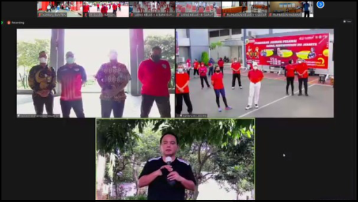 Kemenkumham Sulsel Ikuti Senam Virtual, Ini Pesan Sekjen Kemenkumham