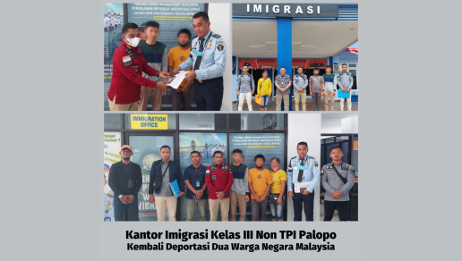 Lagi, Kantor Imigrasi Palopo Deportasi Dua Warga Negara Malaysia