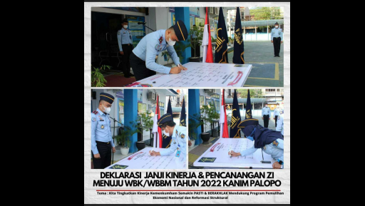 Imigrasi Palopo Deklarasi dan Penandatanganan Janji Kinerja Tahun 2022