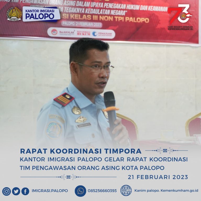 RAPAT KOORDINASI TIM PENGAWASAN ORANG ASING (TIMPORA) KOTA PALOPO