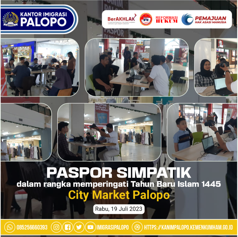 Kanim Palopo Lakukan Paspor Simpatik dalam rangka Tahun Baru Islam 1445 HijriahKanim Palopo Lakukan Paspor Simpatik dalam rangka
